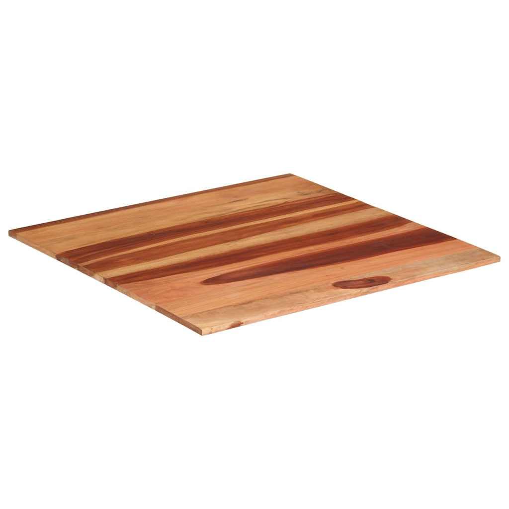 vidaXL Tischplatte Massivholzplatte Holzplatte Ersatztischplatte Holz Platte für Tisch Esstisch 15-16 mm 80x80 cm Massivholz Akazie