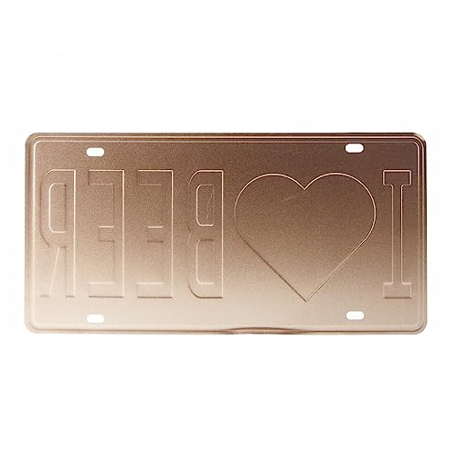 Image of I Love Beer Multipurpose Metal Signs - License Wall Plate, Decorative Car Tag - Ideal for Cafe, Restaurant, Shop, Home, Hotel, Club, Office, Living Area