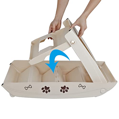 Pet Dog Stairs Steps For High Bed For Small Dogs Washable Carpet Foldable Plastic #TOP6