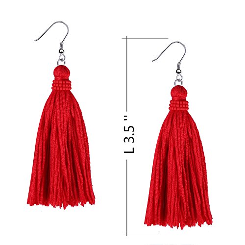 KELITCH Women's Drop Dangle Earrings Tassel Dangle Earrings for Women Thread Tassel Dangle Statement Summer Beach4