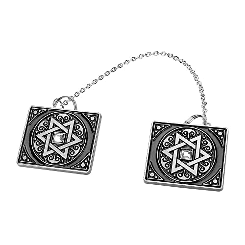 BRTAGG Clips for Tallit Prayer Shawl, Star of David Design, 1.4