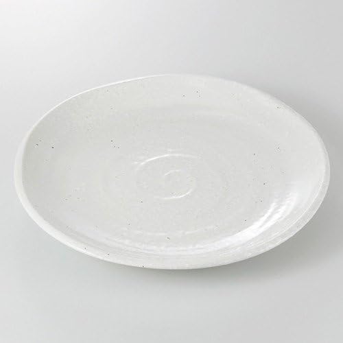 Set of 5, Swirl White, 8 Size Shallow Dish, 9.8 x 1.3 inches (24.8 x 3.3 cm), 23.3 oz (660 g), Japanese Dishes, Restaurants, Restaurants, Commercial Use, Japanese Tableware, Restaurant