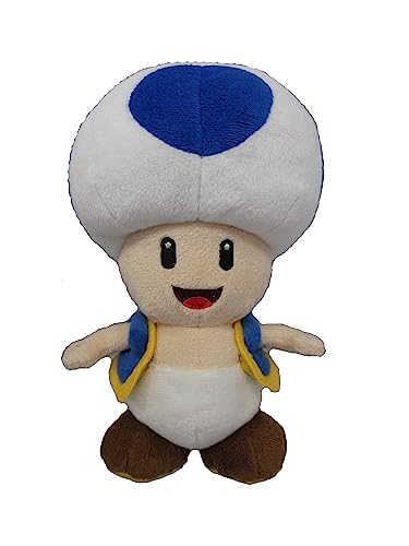 Jouet en peluche Super Mario Blue Toad S de 15 cm