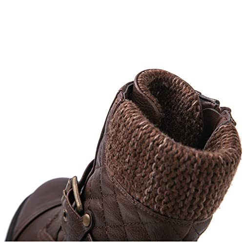 GLOBALWIN Women's Ankle Booties Fashion Combat Boots3