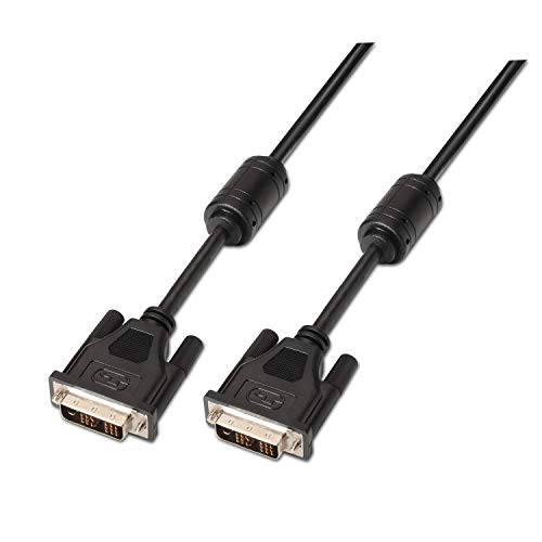 AISENS - Cable DVI Single Link 18+1 Con FERRITA, M-M, Negro, 1.8M
