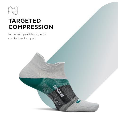 Image of Feetures Elite Light Cushion Mini Crew Sock - Sport Sock with Targeted Compression