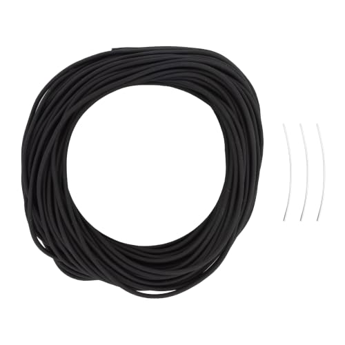 Pepperell Pony Bead Lacing 2 mm Hollow Lacing Tube Cord Black Color