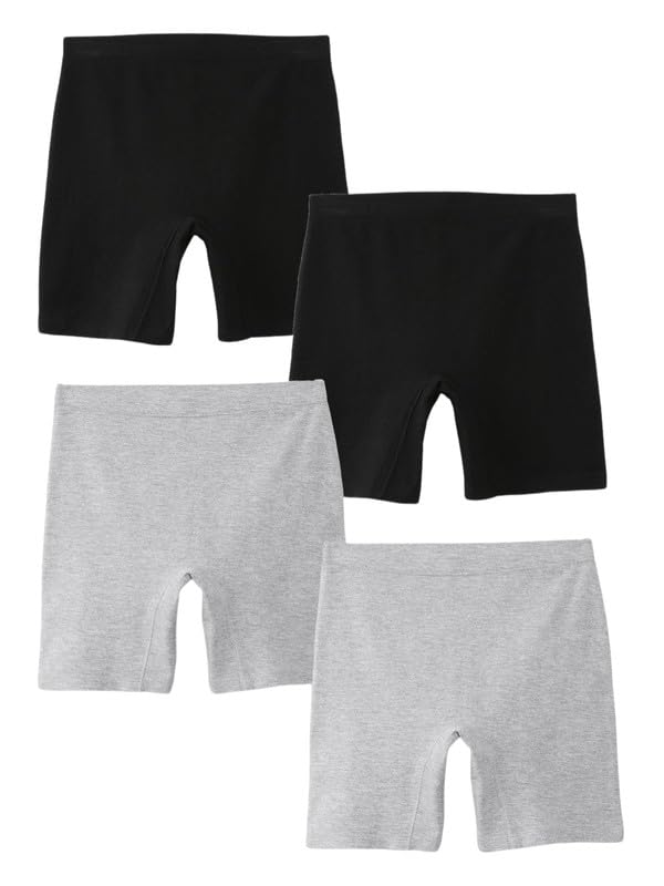 Image of mackly Girls Inner Shorts (Pack of 2) | 2-in-1 Seamless Panty Shorts with Gusset | Soft Breathable Base Layer for Dresses, Skirts
