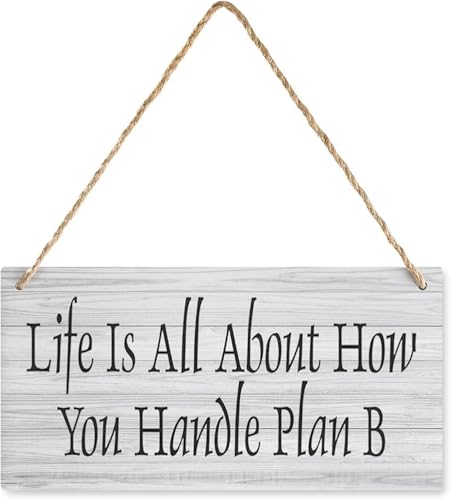 Hanging Wood Sign 10"x5" - Life is All About How