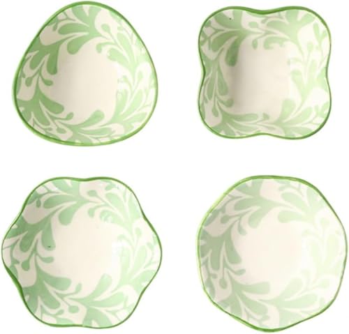 WNRJ 陶器小鉢セット 和風おしゃれ 多用途取り皿 醤油皿/調味皿/漬物皿/間食皿 角皿タレ皿 揚げ物用 キッチン用品 和食器 食品用安全釉薬 洗浄容易 耐熱性