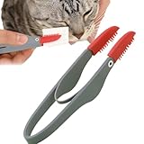 Gkumgwo Tränenfleckenkamm - Hundekamm mit Silikonbürstenkopf und rutschfestem Griff,Mehrzweck-Hundekamm, langlebiger Haustierkamm für Hund, Haustier, Auge