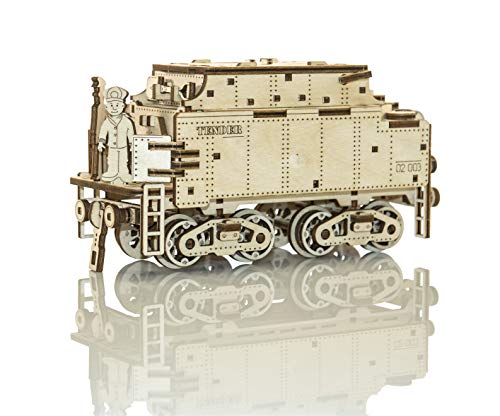 Wooden.city 3D Mechanical Diy Steam Locomotive - Train Model Kits For Adults - 3D Wooden Puzzles - Trains For Adults - Wooden Model Train - Wooden Models For Adults To Build - 3D Puzzle Model Kits #TOP4