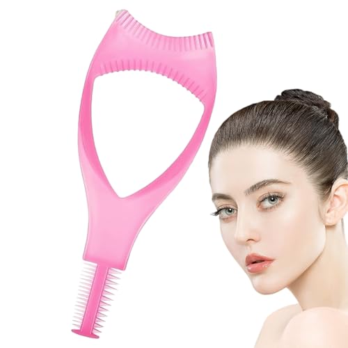 Herramienta de pestañas 3 en 1 – Protector de peine de máscara compacto de PP, aplicador de precisión para pestañas | para la rutina de belleza del maquillaje natural, modelado de párpados