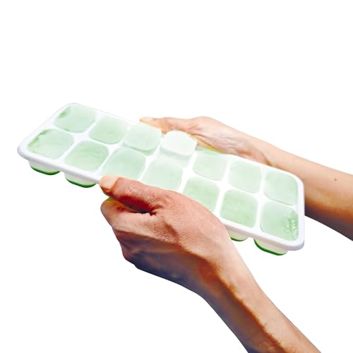 Bandeja de hielo de silicona Jacent con tapa, pack de 2 miniatura 3
