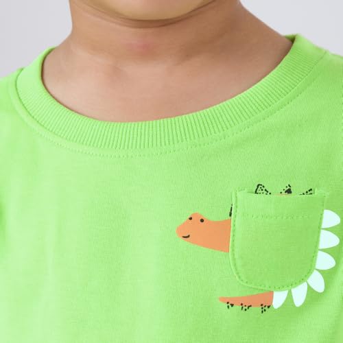 Image of Hopscotch Boy's Cotton Printed All-Over Print T-Shirt with Jacket and Pants Set