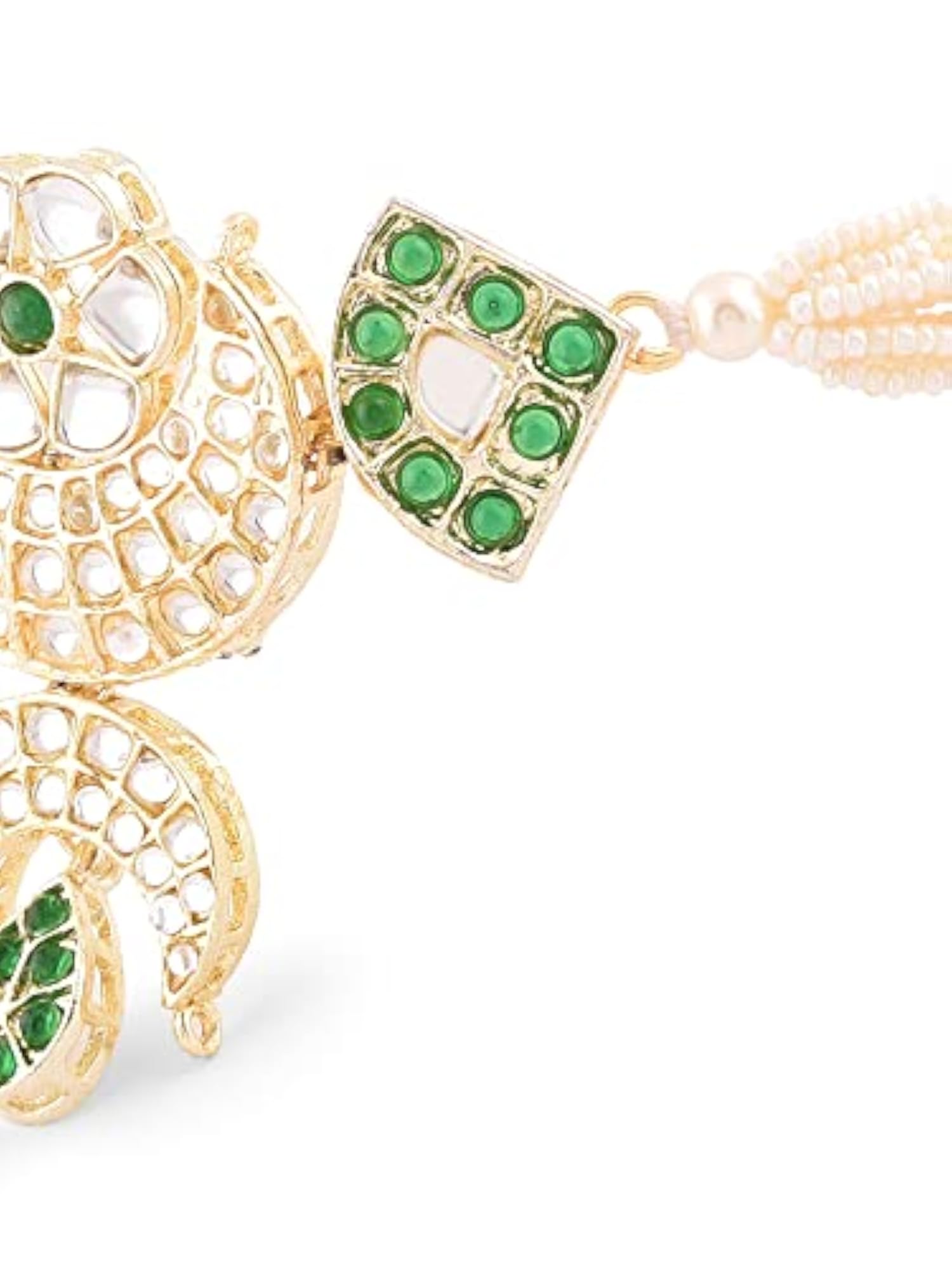 Kundan & Choker Necklace Earring & Ring Set for Women, Bridal
