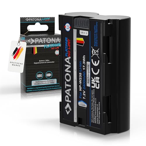 PATONA NP-W235 Batterie 2400mAh 2X Platinum Series - pour GFX-50s II GFX-100S GFX-100 II X-H2 X-H2S X-S20 X-T4 X-T5