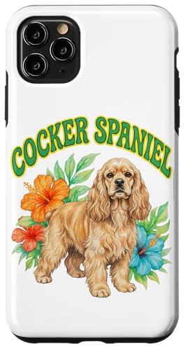 Cocker Spaniel Groovy �ԕ� ���� �{�[�z�[ ���D�� �X�}�z�P�[�X iPhone 11 Pro Max �p