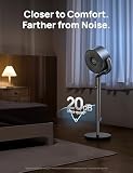 DREO Standing Fan, 120°+120° Smart Oscillating Floor Fans with Wi-Fi/Voice Control, 85 ft Fan For Bedroom, DC Motor Quiet Fans, adjustable height, 8 Speeds, 6 Modes, 12H Timer, Office, Room - 5