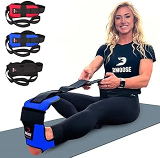 DMoose Calf Stretcher & Foot Stretcher for Plantar Fasciitis - Hamstring Stretcher Stretching Strap for Achilles Tendonitis, Leg Stretcher Ligament Stretching Belt for Pain Relief, Dancers and Yoga