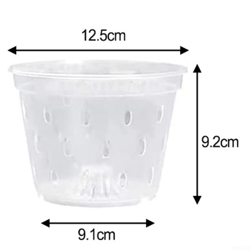 12,7 Cm Orchideentöpfe Aus Kunststoff – 5 Stück, Transparent & Atmungsaktiv
