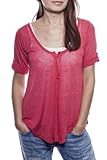 Weite Form Ella Manue Damen Babydoll Shirt Madelene, Größe: S, Farbe: Rot