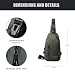 Pangogogo Umhängetasche Herren Klein, Leichte & Wasserdichte Sling Bag für Männer, Brustbeutel/Crossbody Bag für Travel, Festival, Alltag, Wandern & Radfahren (Grün)