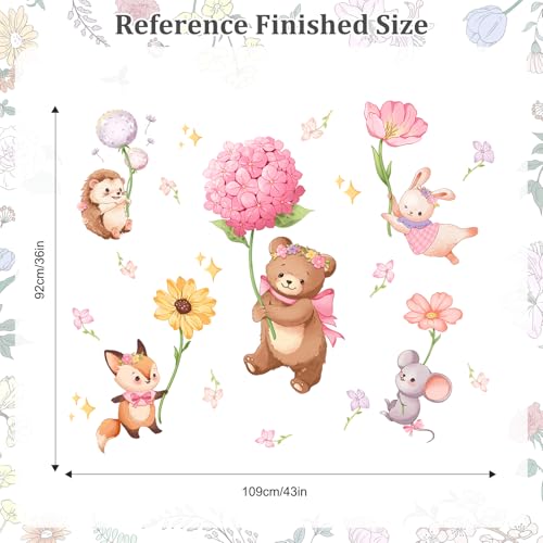 Vinilos Decorativos Infantiles Animales Rosa 2 Piezas miniatura 6