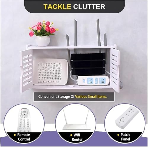 【隠すwi-fiルーター収納6選】テレビ裏・壁掛けラック厳選(無印・ニトリ) 壁掛けWiFiルーターボックス、WiFiルーターストレージラック、デスクトップケーブル管理隠しデバイス、ルーターラック、オフィスや自