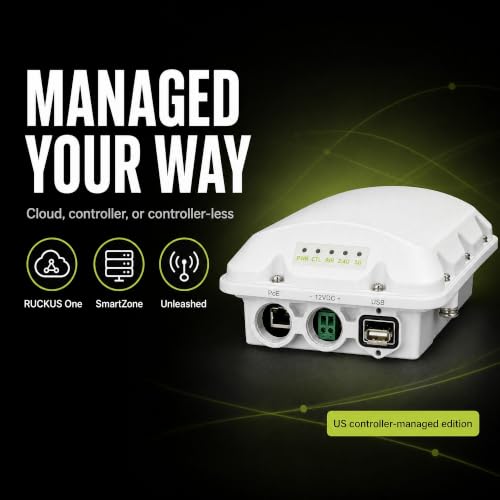 Image of Ruckus T350 WiFi 6 Outdoor AP (901-T350-US40) 1774Mbps 2x2 MU-MIMO BeamFlex IP67 PoE /12V BLE Zigbee IoT 512 Clients - ACE 3 Year Warranty (Hardware Only)
