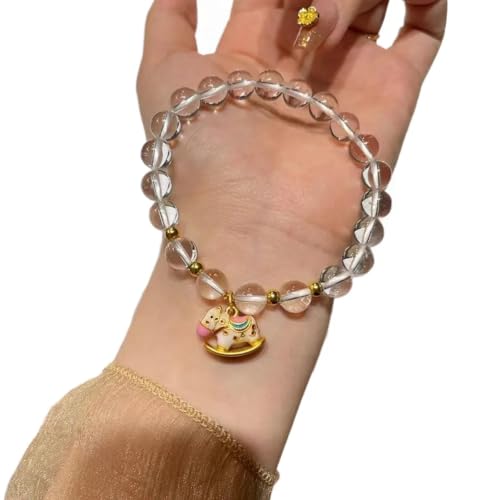 Bracelet jade ajustable anti-irritation unisexe à texture transparente - 4