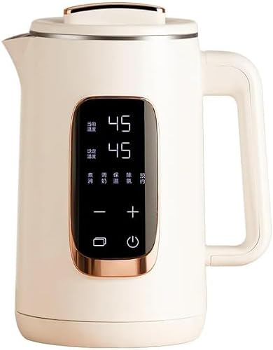 Digital Electric Kettle with Temperature Control, LED Display, 1.7L, White and Rose Gold