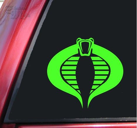 ShadowMajik G.I. Joe/GI Joe Cobra Vinyl Decal Sticker (6" X 5.6", Lime Green)