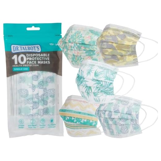 Dr. Talbot's Disposable Teen Face Mask for Personal Health, 13+ Years Old, Prints May Vary, 10 Count