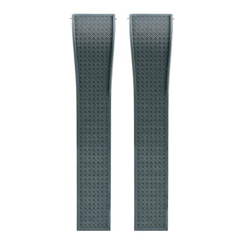 [-ł] 18mm 19mm 20mm 21mm 22mm tbfSXgbv FKM IK ZCR[ EHb`oh NCbN[X \tg Y uXbg EHb`ANZT[(Grey-No buckle,20mm)