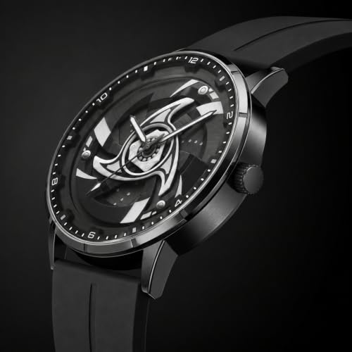 Image of GOLDENIZE FASHION Branded Men's Sport Quartz Watch Arrow Wheel Dial 360 Rotating Casual Fashion Stainless Steel Alloy Mens & Boy's Luxury Metal Gift Creative Watch