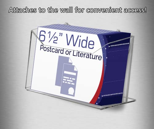 Marketing Holders Suction Cup Postcard Holder For 6.5"W Literature Brochure Display Rack For Window #TOP3