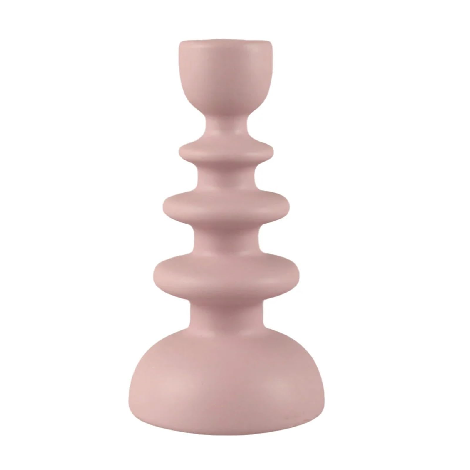 1Pcs Classical Heavy Ceramic Candlestick, Candle Holders Creative Shapes, Home Incense Wedding Table Decoration for Candle(Size8)