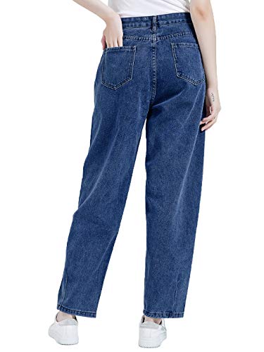 Anna-Kaci Women's Classic Mid Rise Boyfriend Cropped Denim Jeans Loose Harem Pants2
