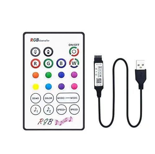Contrôleur bande lumineuse RGB avec variateur d'intensité et synchronisation musicale DC 5V 12V