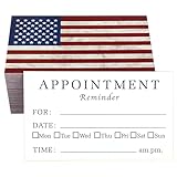RXBC2011 Patriotic American Flag Appointment Reminder Card Pack 2x3.5 Inches 100 Cards