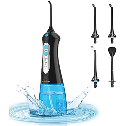 TUREWELL Irrigador Dental Portátil con 4 Boquillas Cover