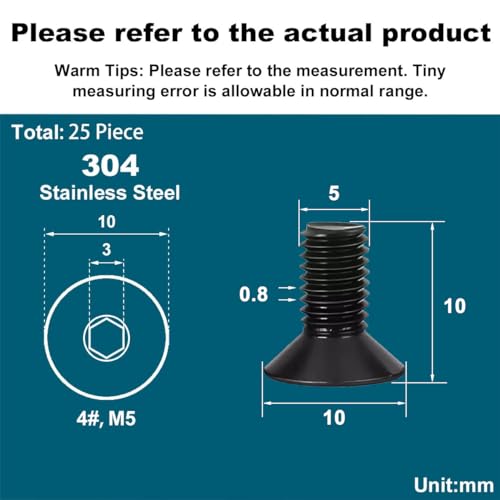 Drenky M5 Countersunk Bolts - Image 2