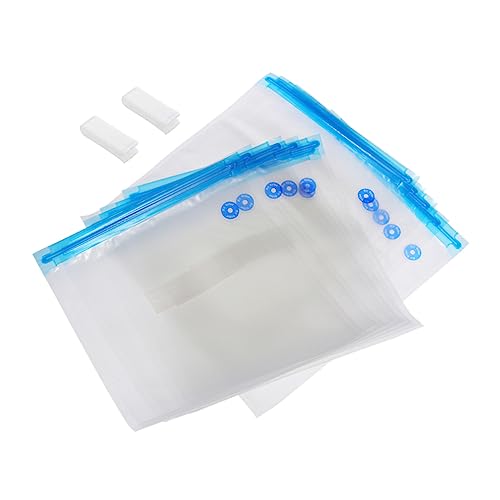 FUNOMOCYA 12pcs Food Preservation Sealed Bags Vacuum Sealers for Storage 10x26x28cm Bags 2 Sealing Clips Food Packaging Bag Pump for Home Kitchen