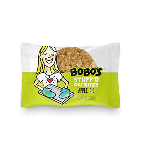 Bobo's Oat Bites (Apple Pie Filled, 24 Pack Box of 1.3 oz Bites) Gluten Free Whole Grain Rolled Oat Snack- Great Tasting Vegan On-The-Go Snack, Made in the USA