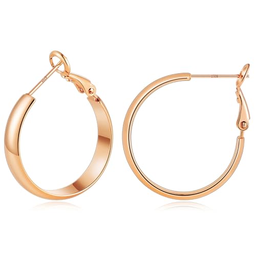 Image of Gacimy Gold Hoop Earrings for Women with 925 Sterling Silver Post