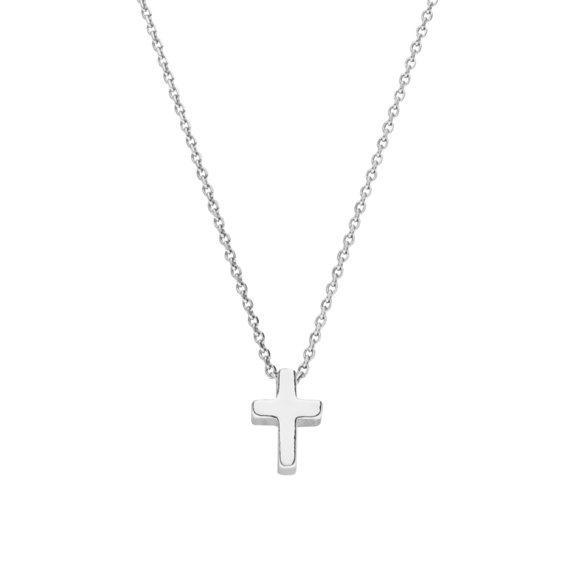 Halskette Kreuz Anhänger mini 925 Silber 11 mm Konfirmation | Geschenk Mädchen Firmung Kommunion