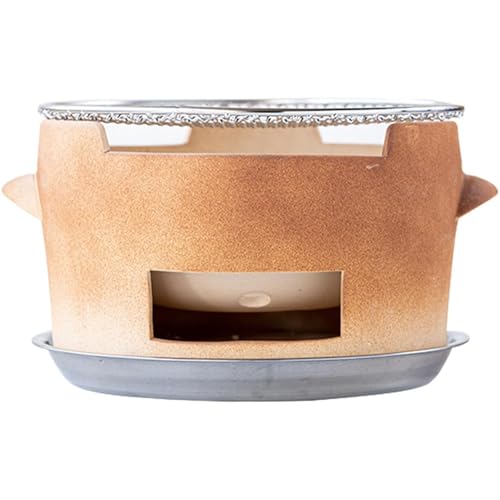 Generisch Holzkohleofen aus Ton zum Grillen im Freien – Vintage-Grillgerät aus Keramik für 2–5 Personen, ideal zum Campen und Kochen im Garten