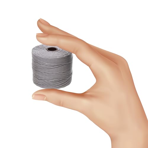 Cordon Super-lon nylon argenté Beadsmith pour perles et macramé