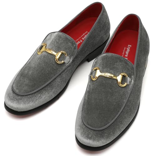 Image of Men's Velvet Loafers Wedding Party Prom Homecoming Shoes